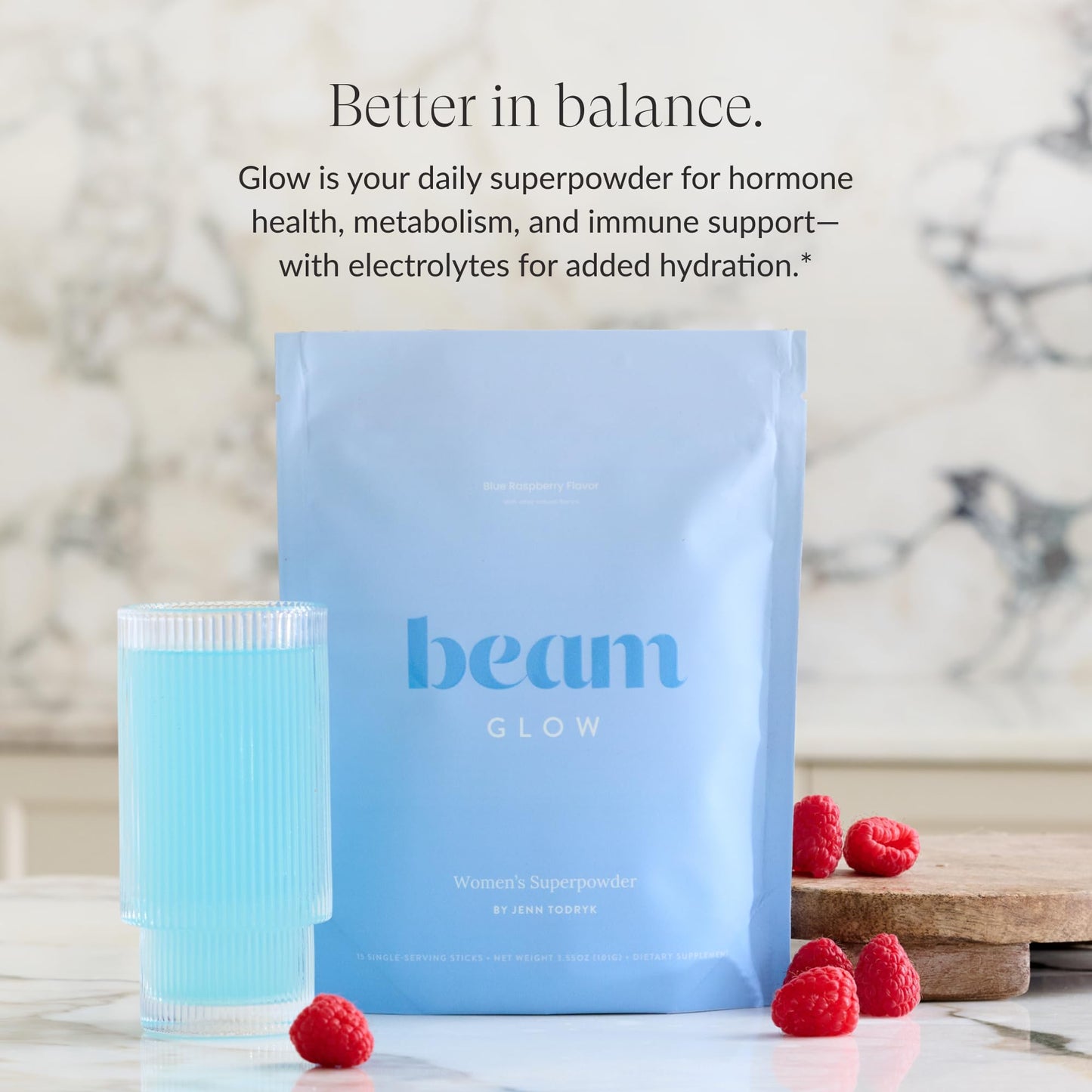 Beam Glow Hormone Balance Supplement for Women – Cortisol Supplement for Women, PMS Relief Supplement, Perimenopause & PCOS Support, Womens Vitamins, Thyroid Support with Ashwagandha & Selenium - Maple Wellness Supplements