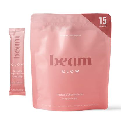 Beam Glow Hormone Balance Supplement for Women – Cortisol Supplement for Women, PMS Relief Supplement, Perimenopause & PCOS Support, Womens Vitamins, Thyroid Support with Ashwagandha & Selenium - Maple Wellness Supplements