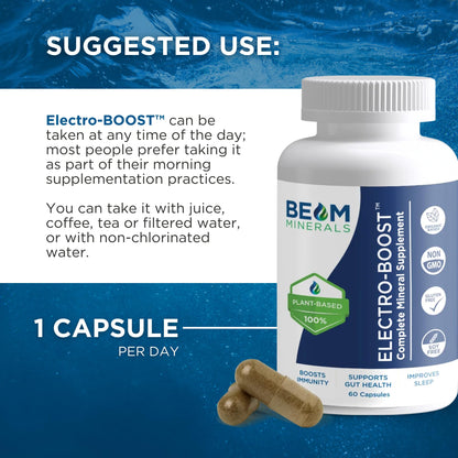 Beam Minerals Complete Multi-Mineral Capsules | Electro-Boost Plant-Based Electrolytes and Micronutrients for Men and Women | Help to Boost Immunity, Support Gut Health - Maple Wellness Supplements