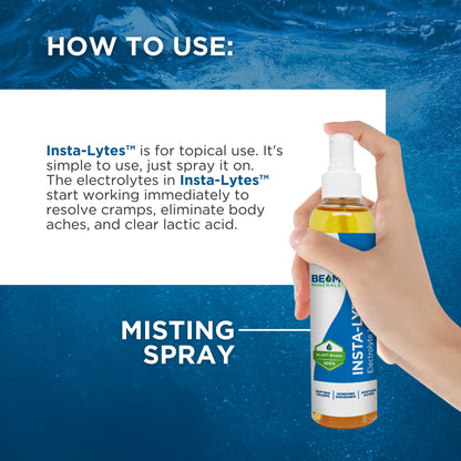 BEAM MINERALS Insta-Lytes | How to Stop Leg Cramps Immediately Electrolyte Misting Spray | Fulvic Acid Trace Minerals | Fast Micronutrients Supplements | 2 fl Oz - Maple Wellness Supplements