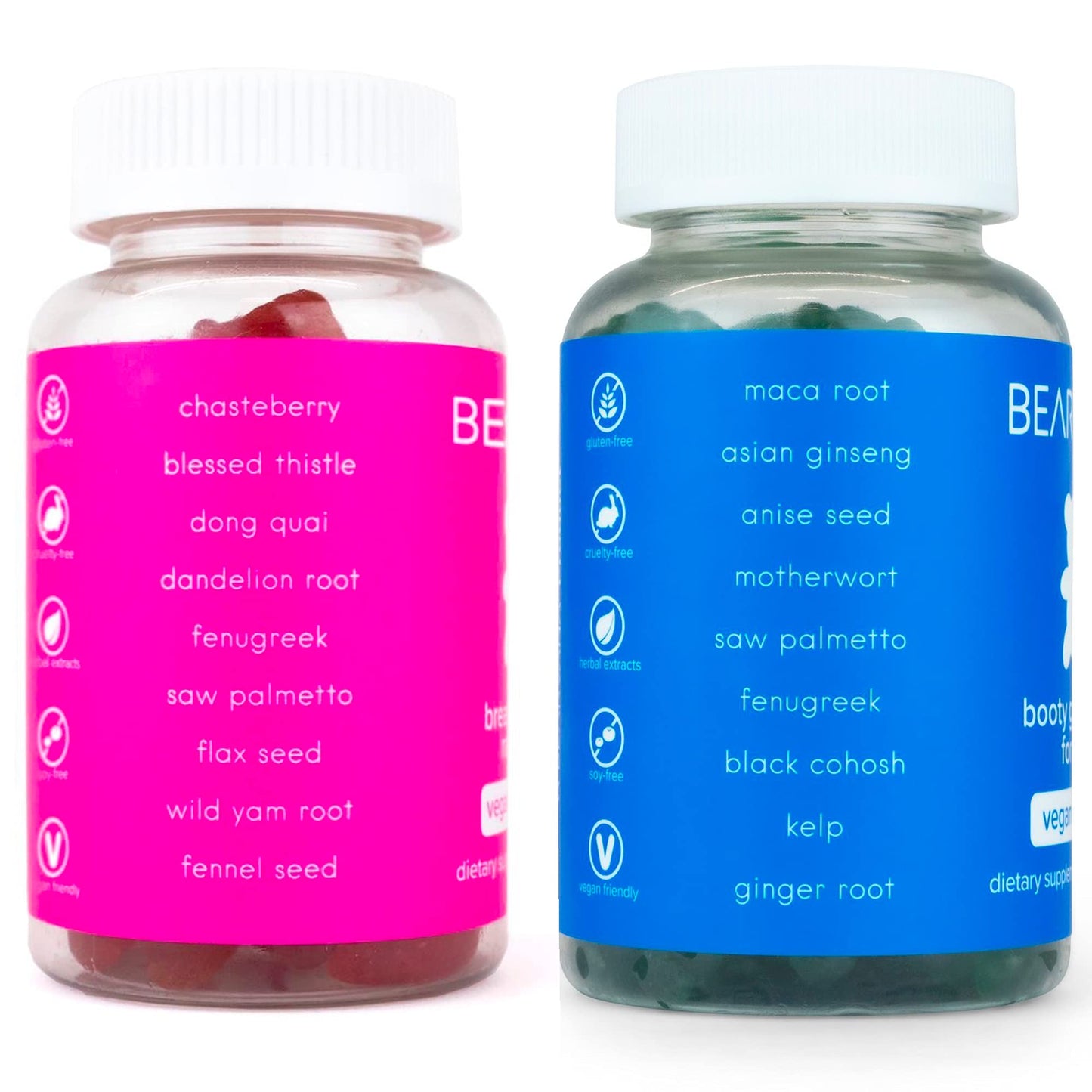 BEARVANA Gummies Combo Pack - Chest and Bum Gummies - Workout Aid - Women’s - Maple Wellness Supplements