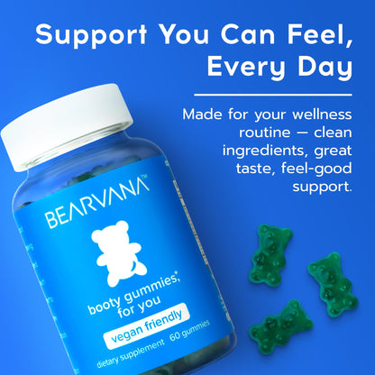 BEARVANA Peach Support Women’s Multivitamin Gummies | Herbal & Vitamin Gummy Supplement for Daily Wellness - Maple Wellness Supplements