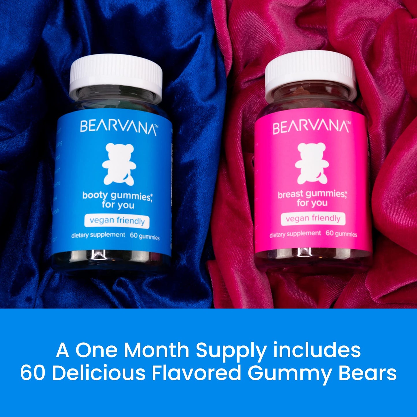 BEARVANA Top & Peach Support Combo Pack Multivitamin Gummies for Women | Includes Herbal Extracts & Essential Vitamins - Maple Wellness Supplements