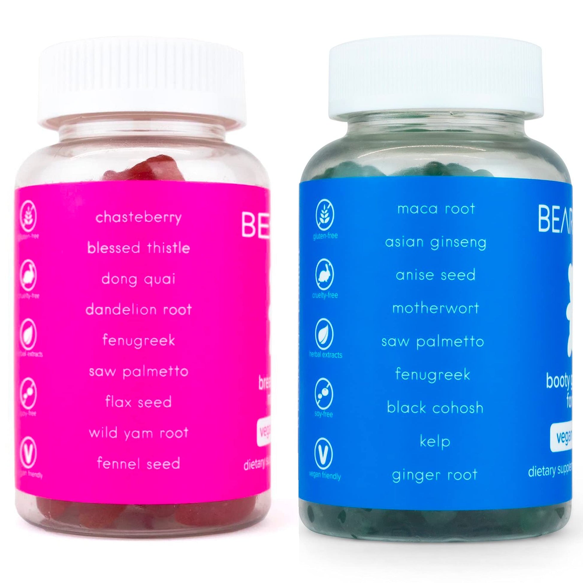 BEARVANA Top & Peach Support Combo Pack Multivitamin Gummies for Women | Includes Herbal Extracts & Essential Vitamins - Maple Wellness Supplements