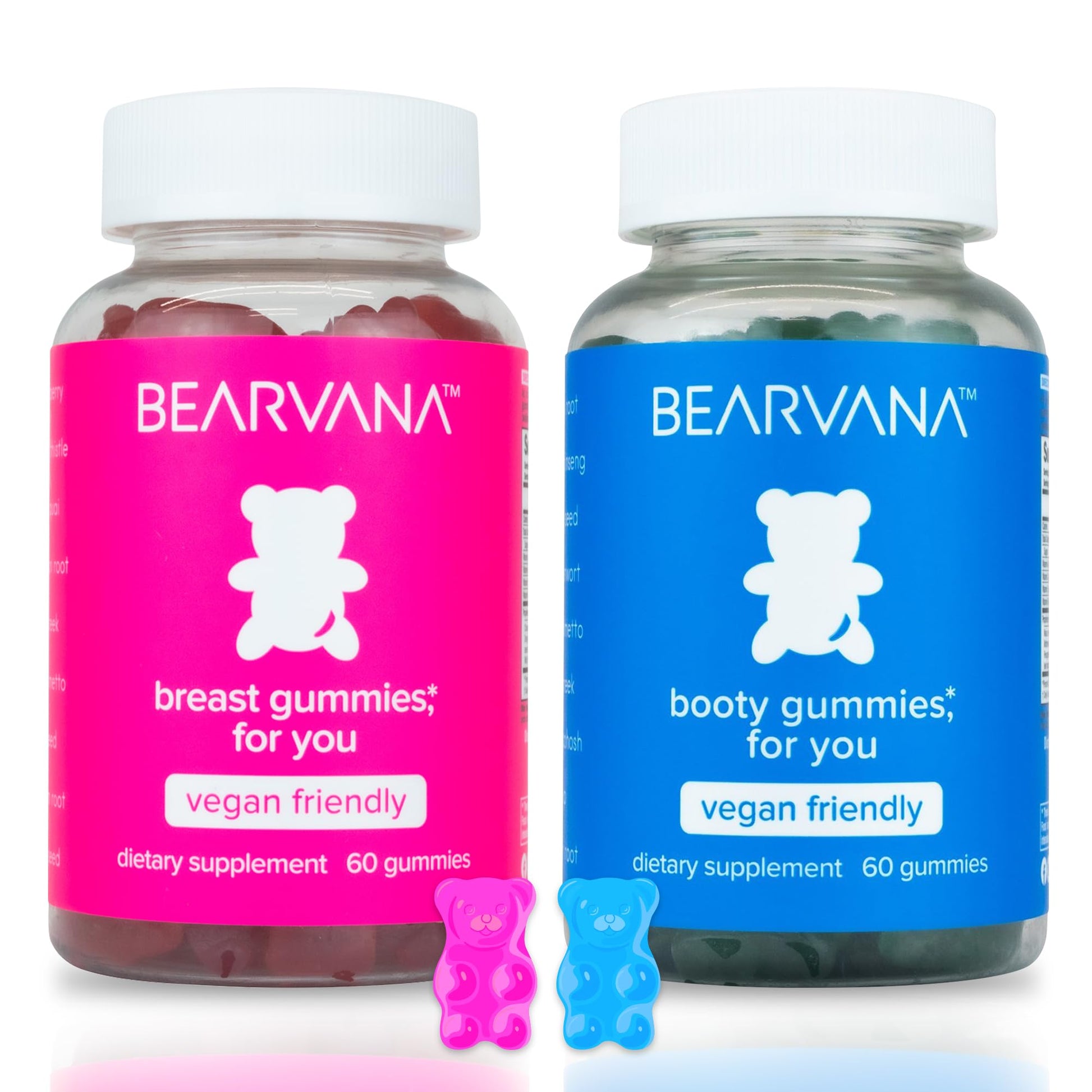BEARVANA Top & Peach Support Combo Pack Multivitamin Gummies for Women | Includes Herbal Extracts & Essential Vitamins - Maple Wellness Supplements
