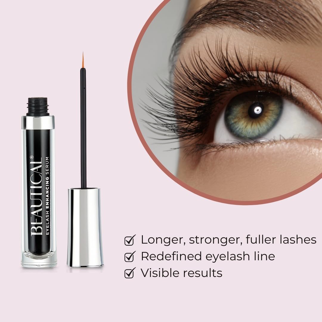 BEAUTICAL Eyelash Serum – Lash Enhancing & Conditioning Formula with Botanical Ingredients for the Appearance of Fuller, Shinier & Healthier-Looking Lashes – Nourishing Lash Care, 3ml - Maple Wellness Supplements
