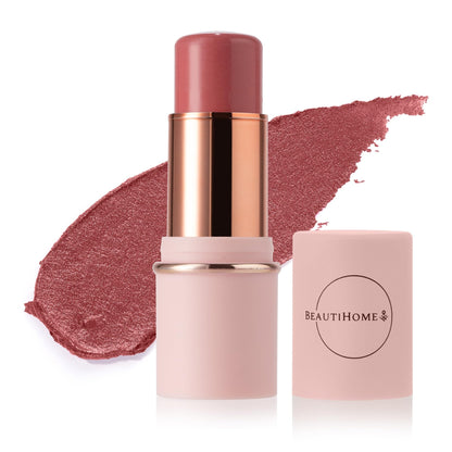 BeautiHome Blush Stick for Cheeks & Lips Multistick Cream Blush- Easy to Apply & Blend- Infused with Nourishing Ingredients for your Skin Compact Travel Size Makeup (Misty Rose, Small) - Maple Wellness Supplements