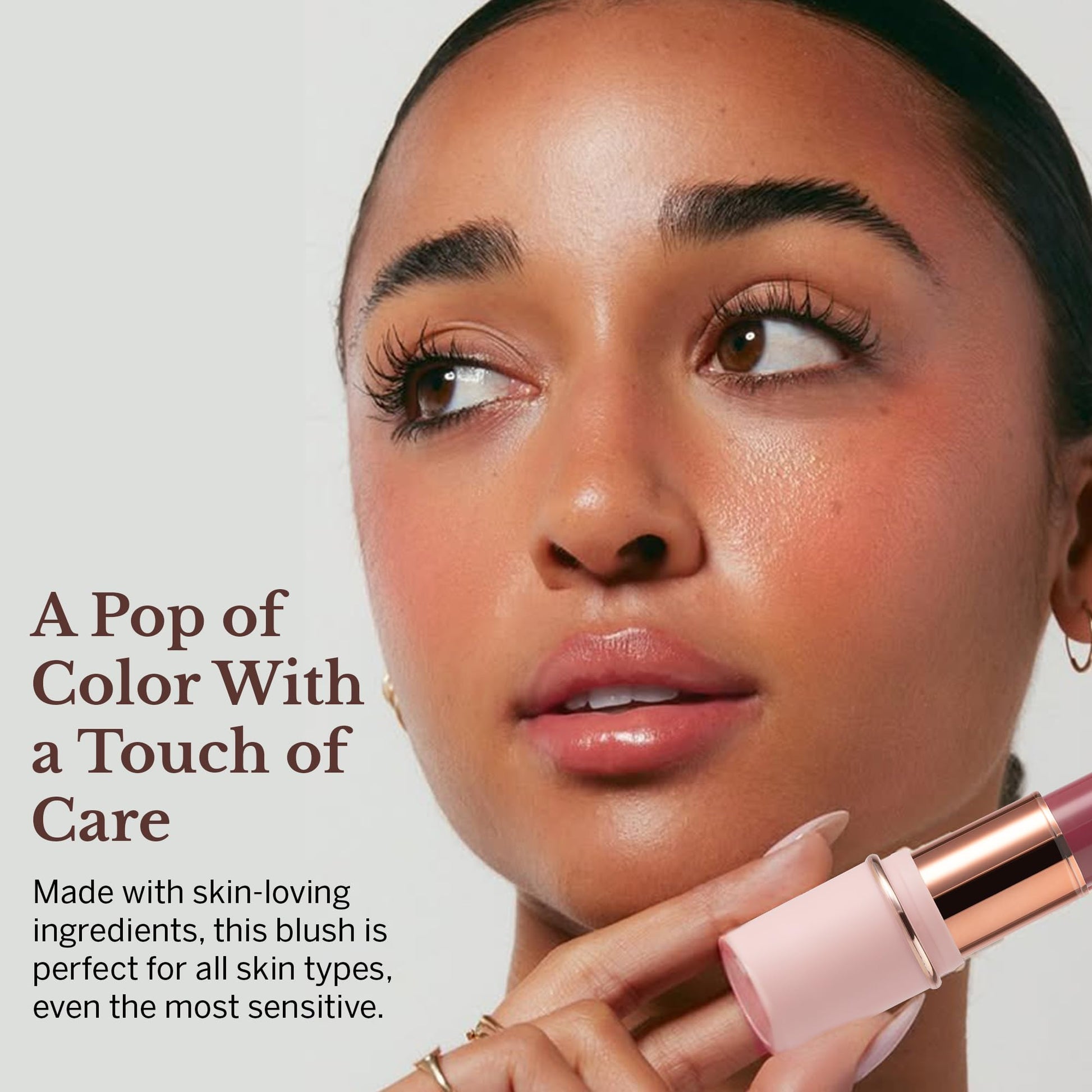 BeautiHome Blush Stick for Cheeks & Lips Multistick Cream Blush- Easy to Apply & Blend- Infused with Nourishing Ingredients for your Skin Compact Travel Size Makeup (Misty Rose, Small) - Maple Wellness Supplements