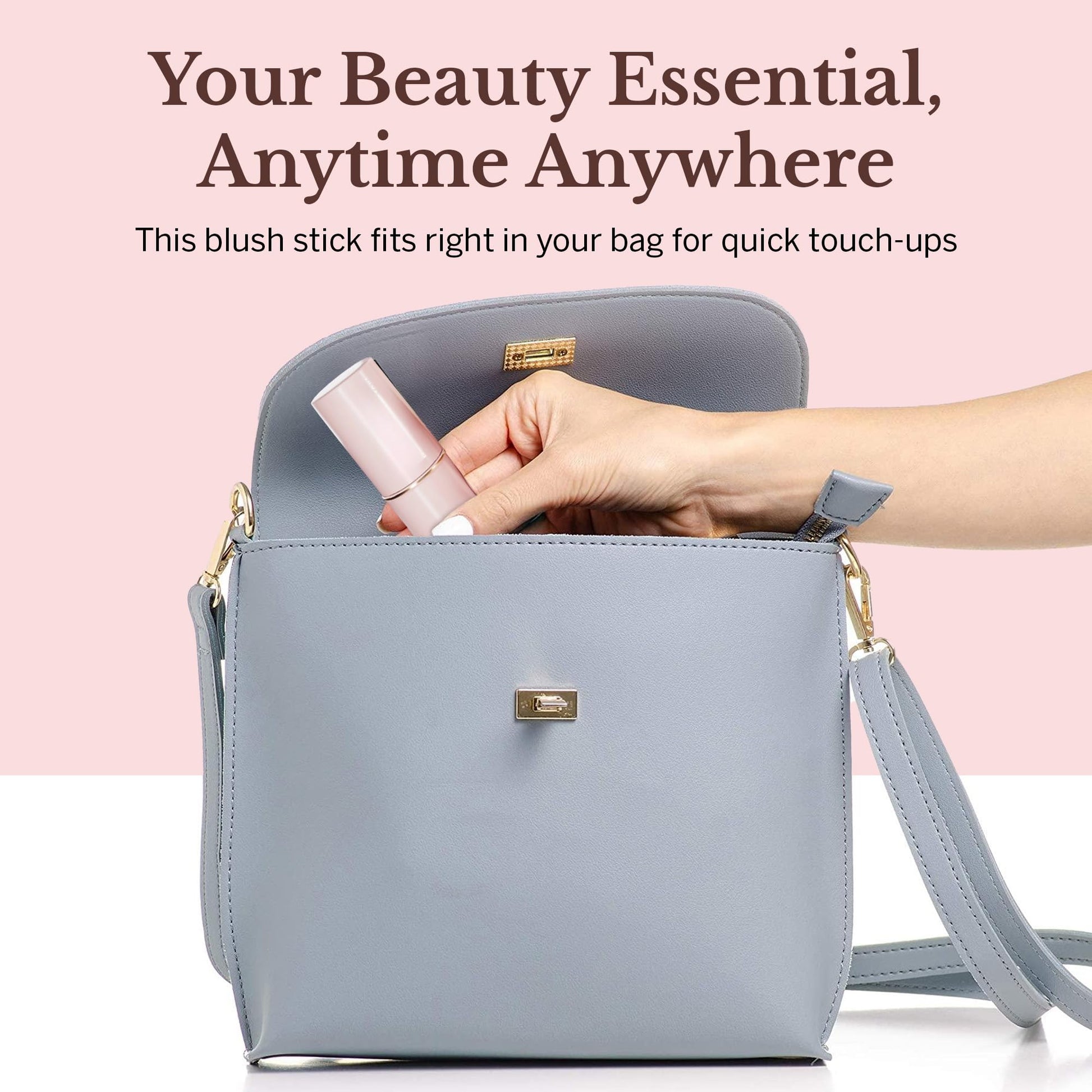 BeautiHome Blush Stick for Cheeks & Lips Multistick Cream Blush- Easy to Apply & Blend- Infused with Nourishing Ingredients for your Skin Compact Travel Size Makeup (Misty Rose, Small) - Maple Wellness Supplements