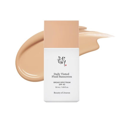 Beauty of Joseon Daily Tinted Fluid Sunscreen 12 Shades for Face Moisturizing Broad Spectrum SPF 40 Korean Skincare 50ml, 1.69 fl.oz LN110 - Maple Wellness Supplements