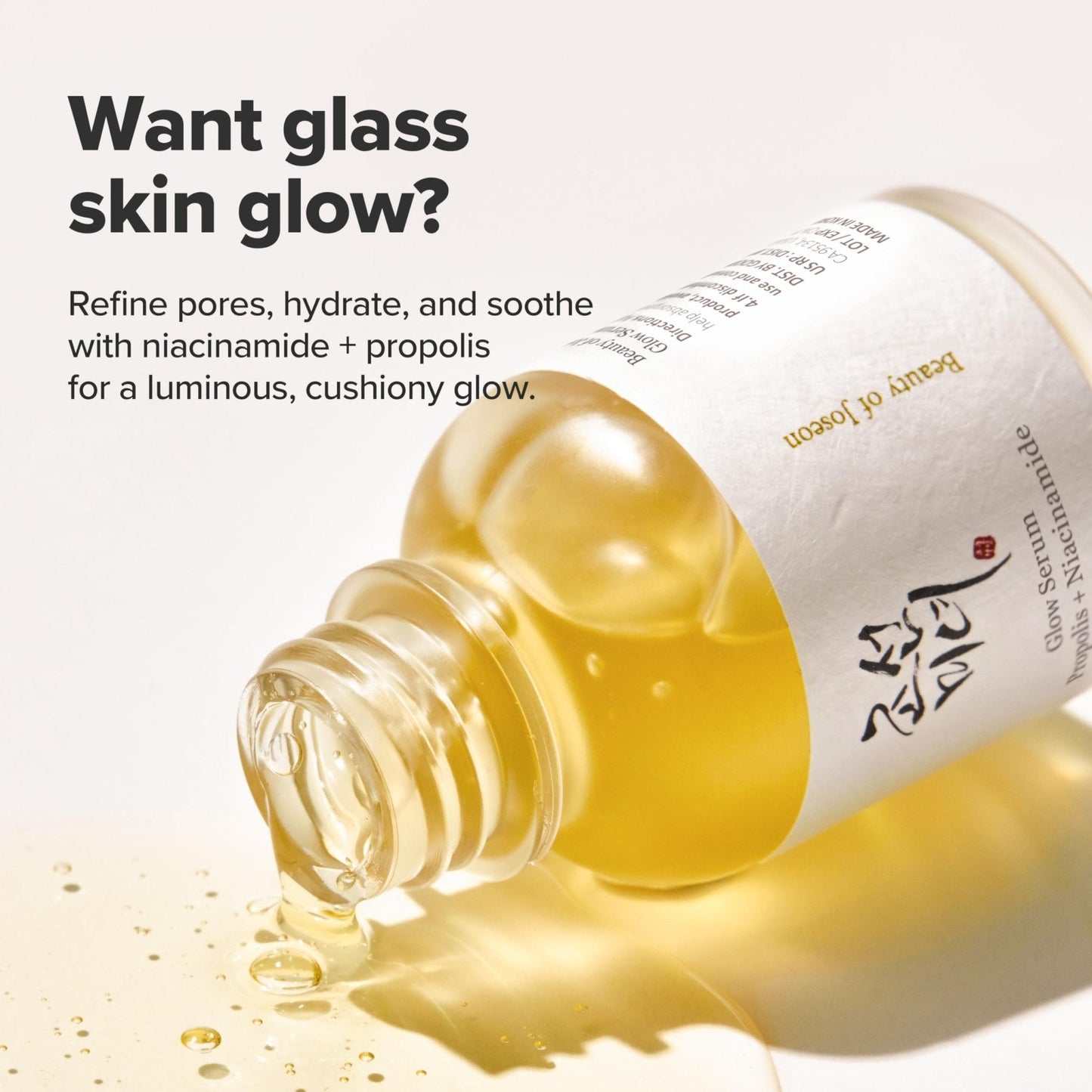 Beauty of Joseon Glow Serum Propolis and Niacinamide Hydrating Facial Soothing Moisturizer for Uneven Skin - Maple Wellness Supplements