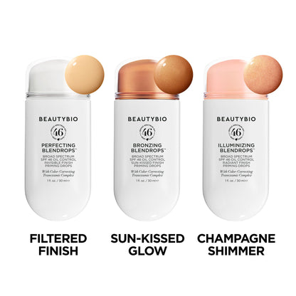 BeautyBio BLENDROPS. Broad Spectrum SPF 46 Oil-Control Priming Drops With Color-Correcting Tranexamic Complex - Maple Wellness Supplements
