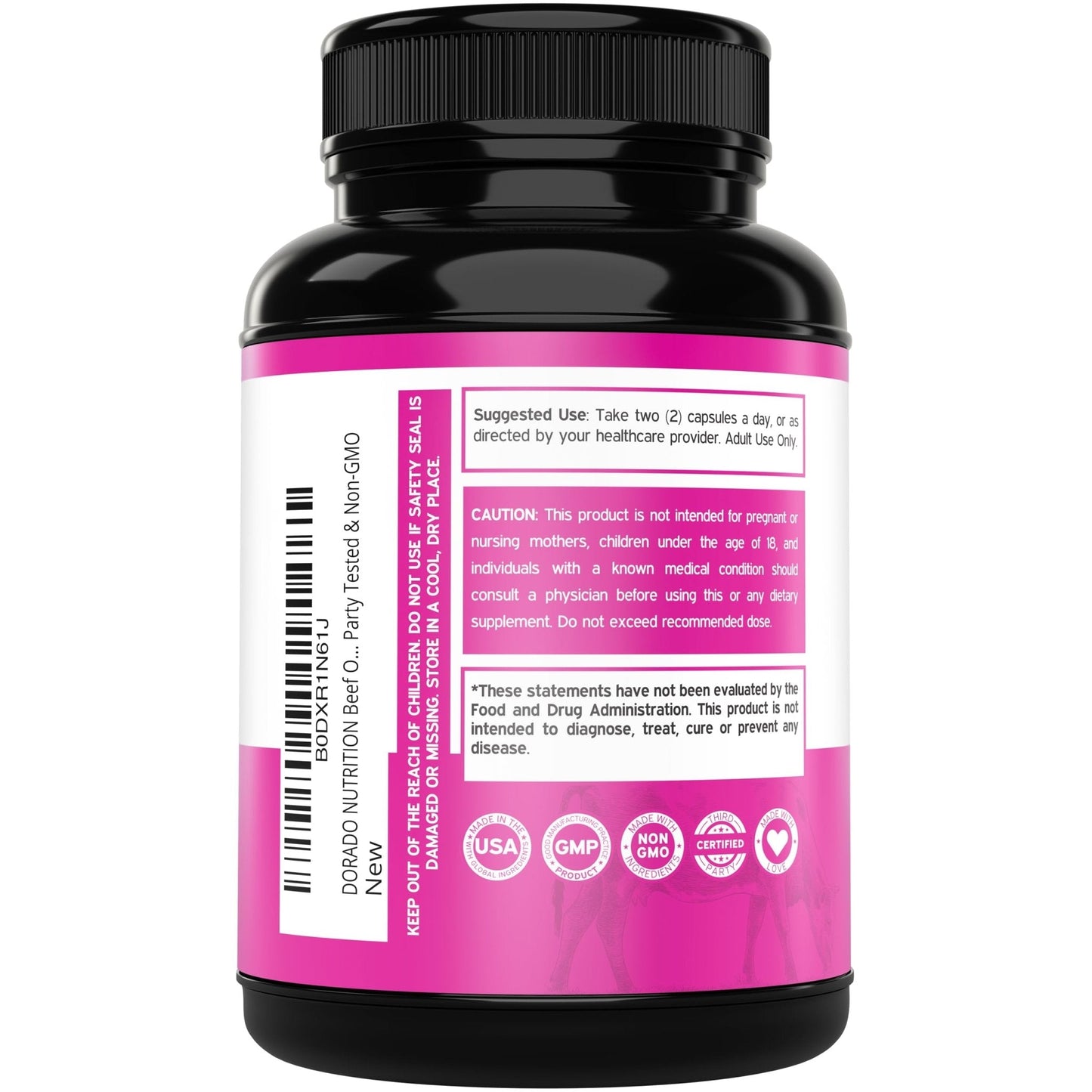 Beef Organ Supplement for Women - Grass Fed Beef Liver, Heart, Kidney & Uterus 1000mg - Maple Wellness Supplements