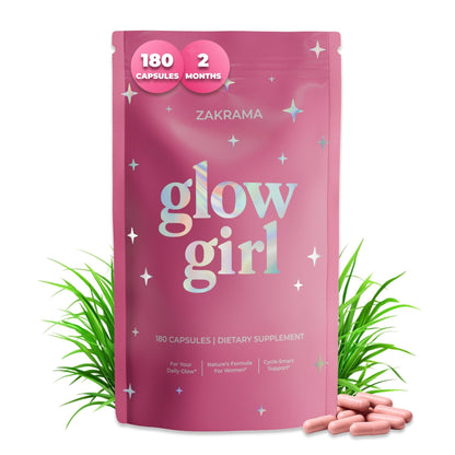 Beef Organ Supplement for Women – Grass-Fed Beef Liver, Ovary, Uterus & Organ Complex for Hormone Balance, Energy & PMS Support – Pasture-Raised + Vitamin C – 180 Capsules | Glow Girl | Zakrama - Maple Wellness Supplements