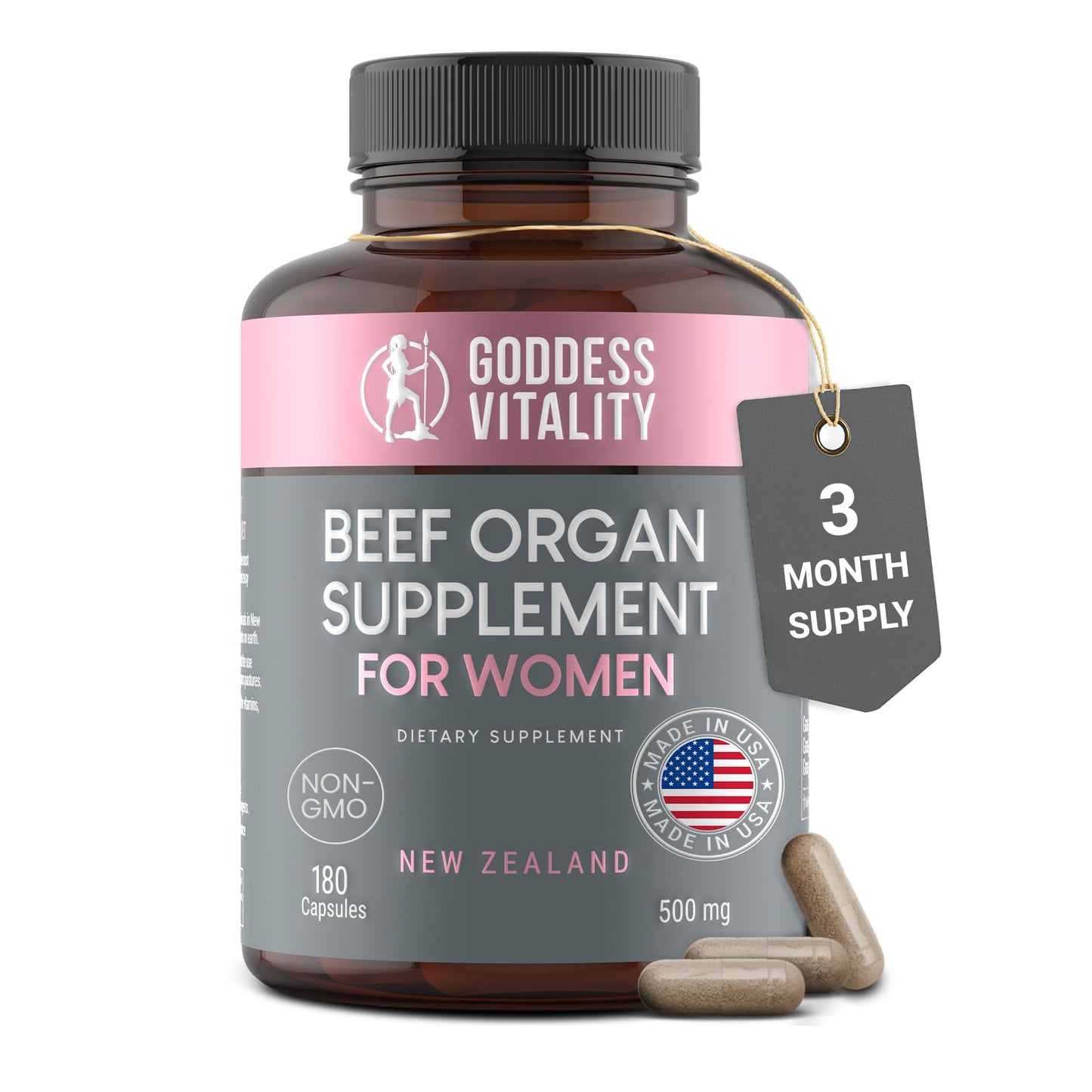 Beef Organ Supplement for Women | Supports Hormone Balance | Ovary, Uterus & Reproductive Nourishment + Liver, Kidney & Heart for Cycle Harmony - Maple Wellness Supplements