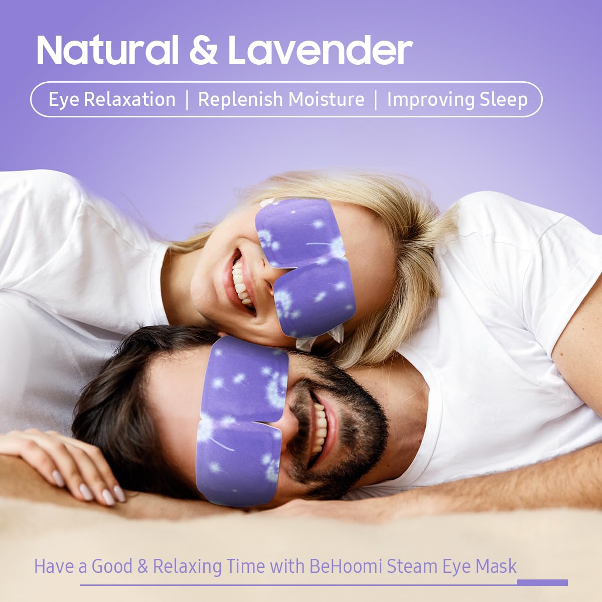 BeHoomi Steam Eye Mask, 10 Packs Heated Eye Mask, Self Heating Disposable SPA Warm Compress for Eyes Sleep Mask, Travel Essentials - Maple Wellness Supplements