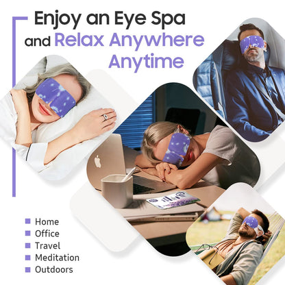 BeHoomi Steam Eye Mask, 10 Packs Heated Eye Mask, Self Heating Disposable SPA Warm Compress for Eyes Sleep Mask, Travel Essentials - Maple Wellness Supplements