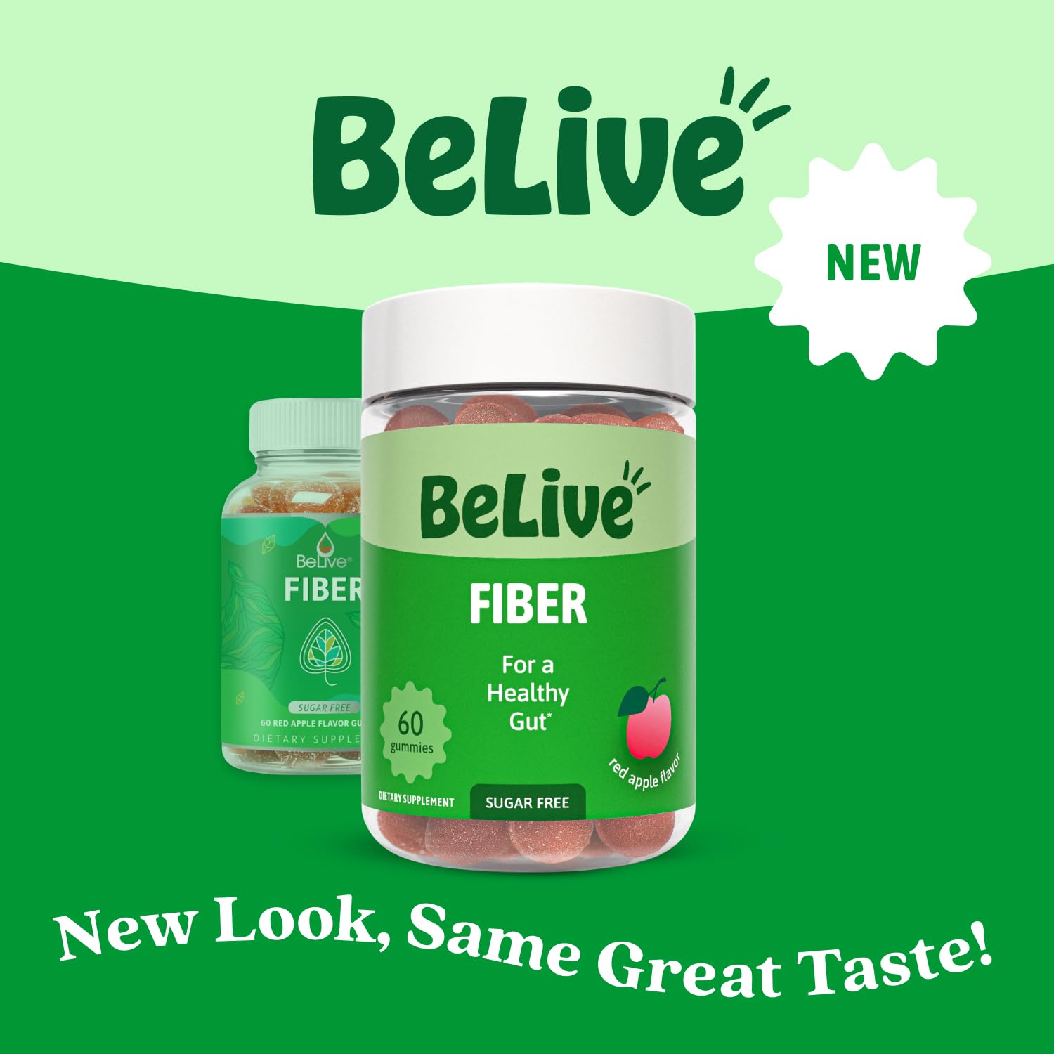 BeLive Fiber Gummies - Sugar Free Prebiotic Digestive Health and Regularity Supplement - Chicory Root & Inulin - Maple Wellness Supplements