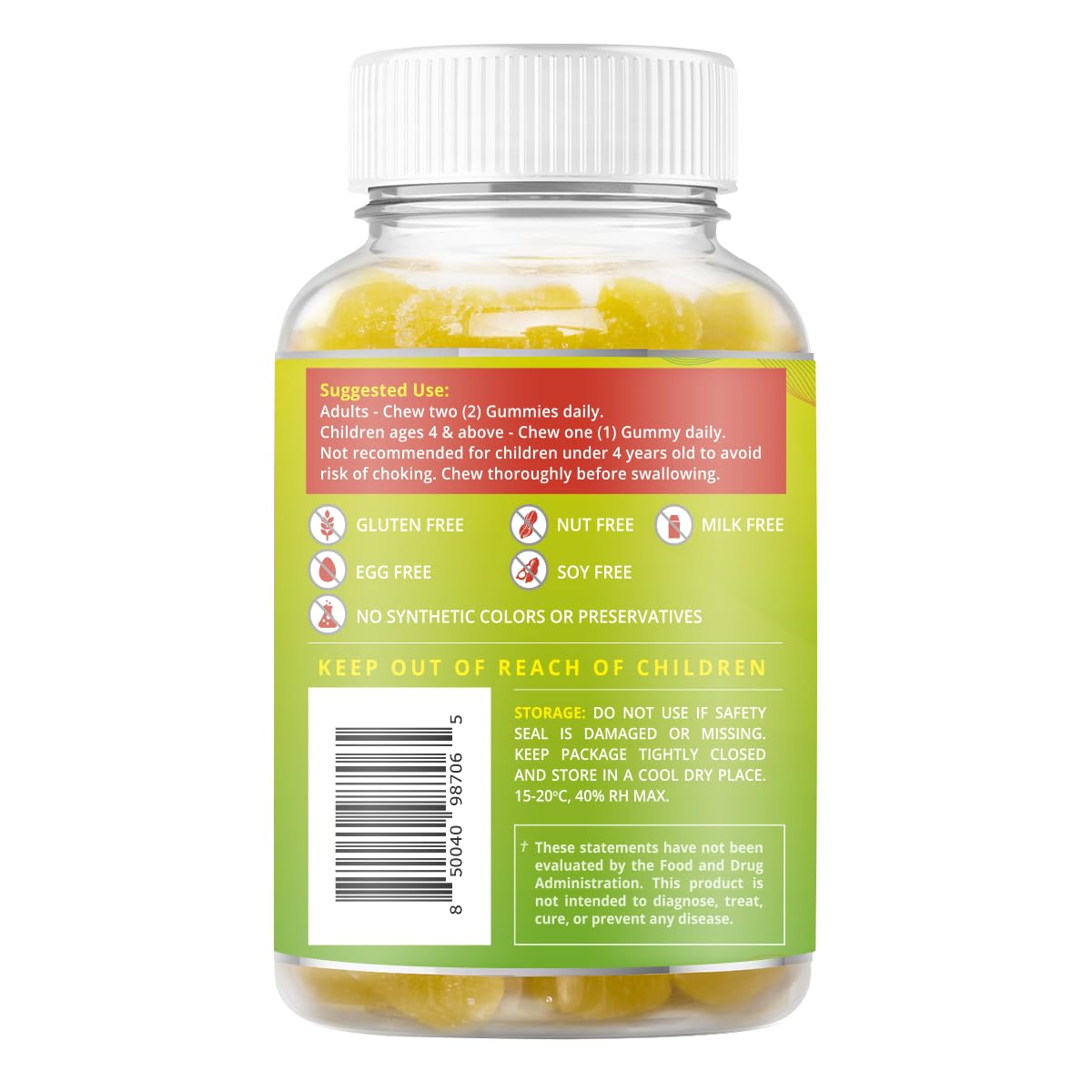 BeLive Magnesium Glycinate Gummies 200 mg - Sugar Free Supplement for Muscle Relaxation, Sleep Support, & Heart Health for Adults & Kids - Maple Wellness Supplements