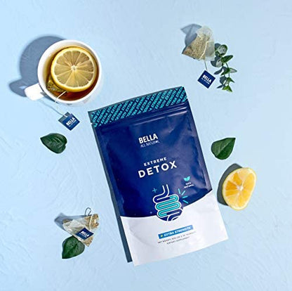Bella All Natural Extreme Detox Tea - Body Cleanse, Colon Cleanser & Detox, Natural Herbs - Maple Wellness Supplements