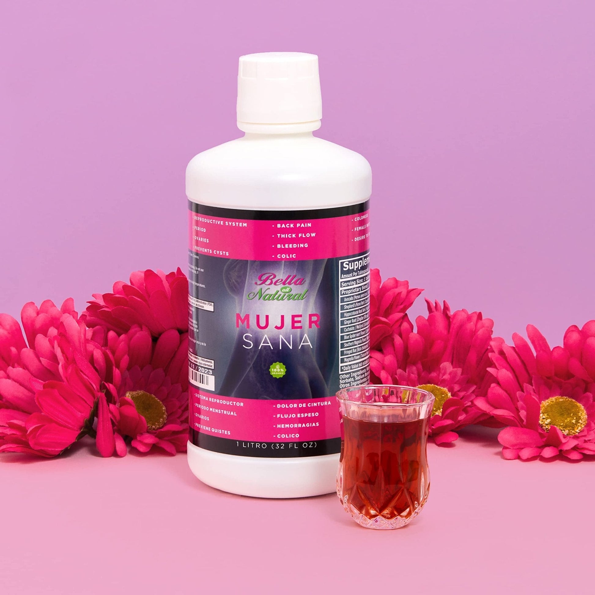 Bella All Natural Mujer Sana Healthy Woman, Hormonal imbalance, PCOS, Period Cramps - Maple Wellness Supplements