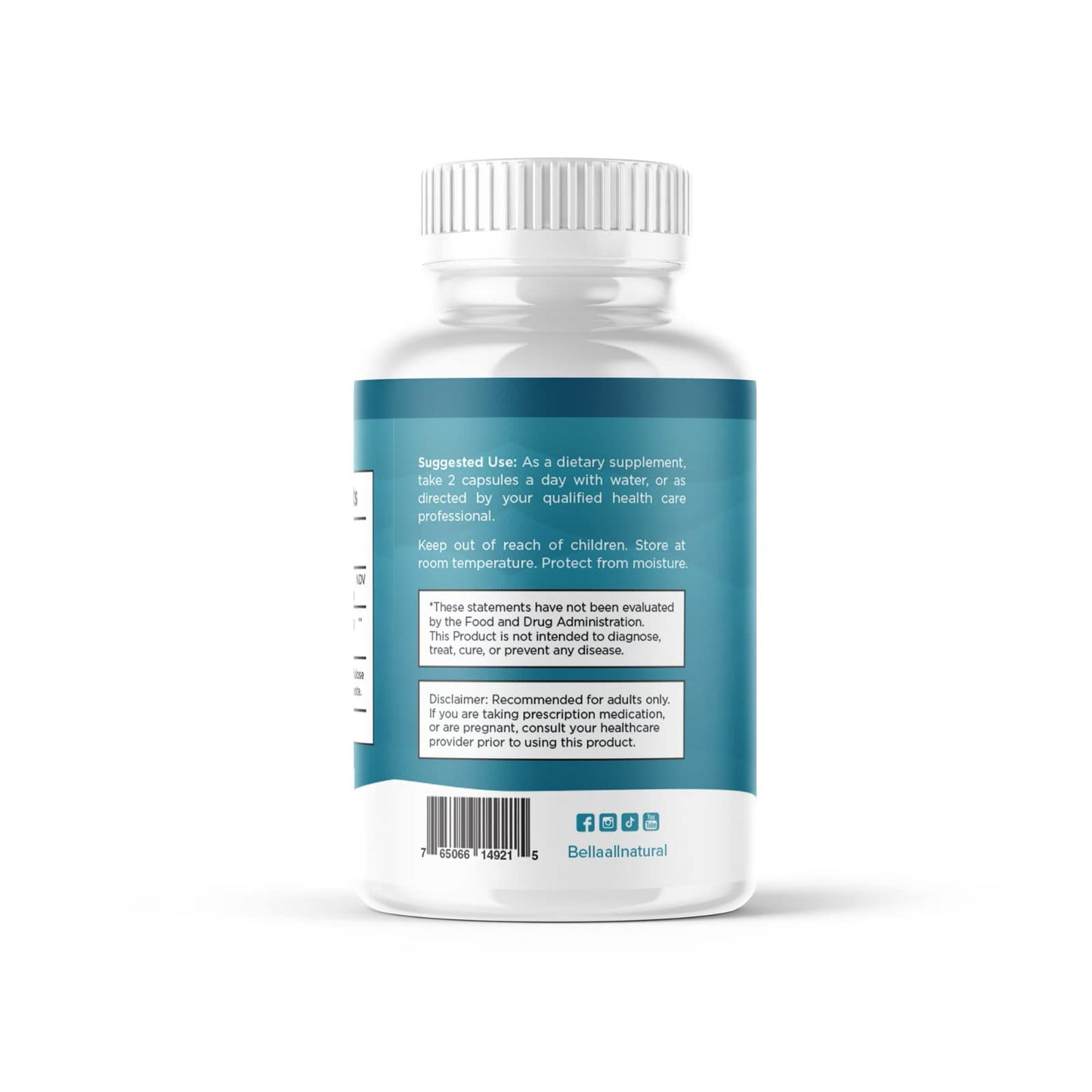 Bella All Natural Sea Moss Vitamins | Pure Sea Moss | Irish Sea Moss, 60 Capsules - Maple Wellness Supplements