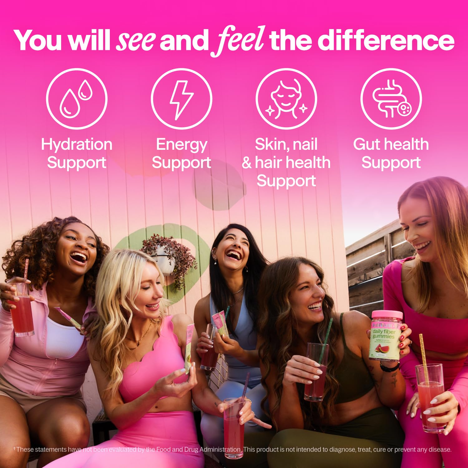 Belli Welli Daily Fiber Supplement Packets with Collagen, Probiotics & Electrolytes | Single Serve Packets for Gut Health - Maple Wellness Supplements
