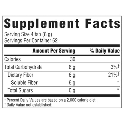 Benefiber Daily Prebiotic GLP-1 Friendly Fiber Supplement Powder for Digestive Health, Unflavored - 250 Teaspoons (17.6 Ounces) - Maple Wellness Supplements