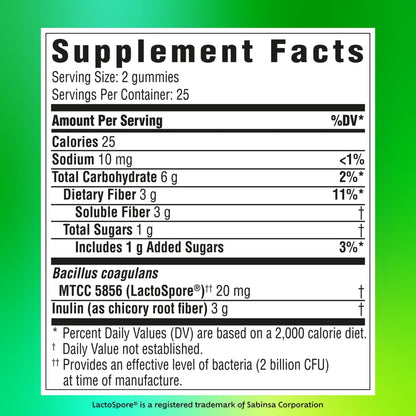 Benefiber Prebiotic Friendly Fiber Supplement Gummies with Probiotics for Digestive Health, Assorted Fruit Flavors - 50 Count - Maple Wellness Supplements