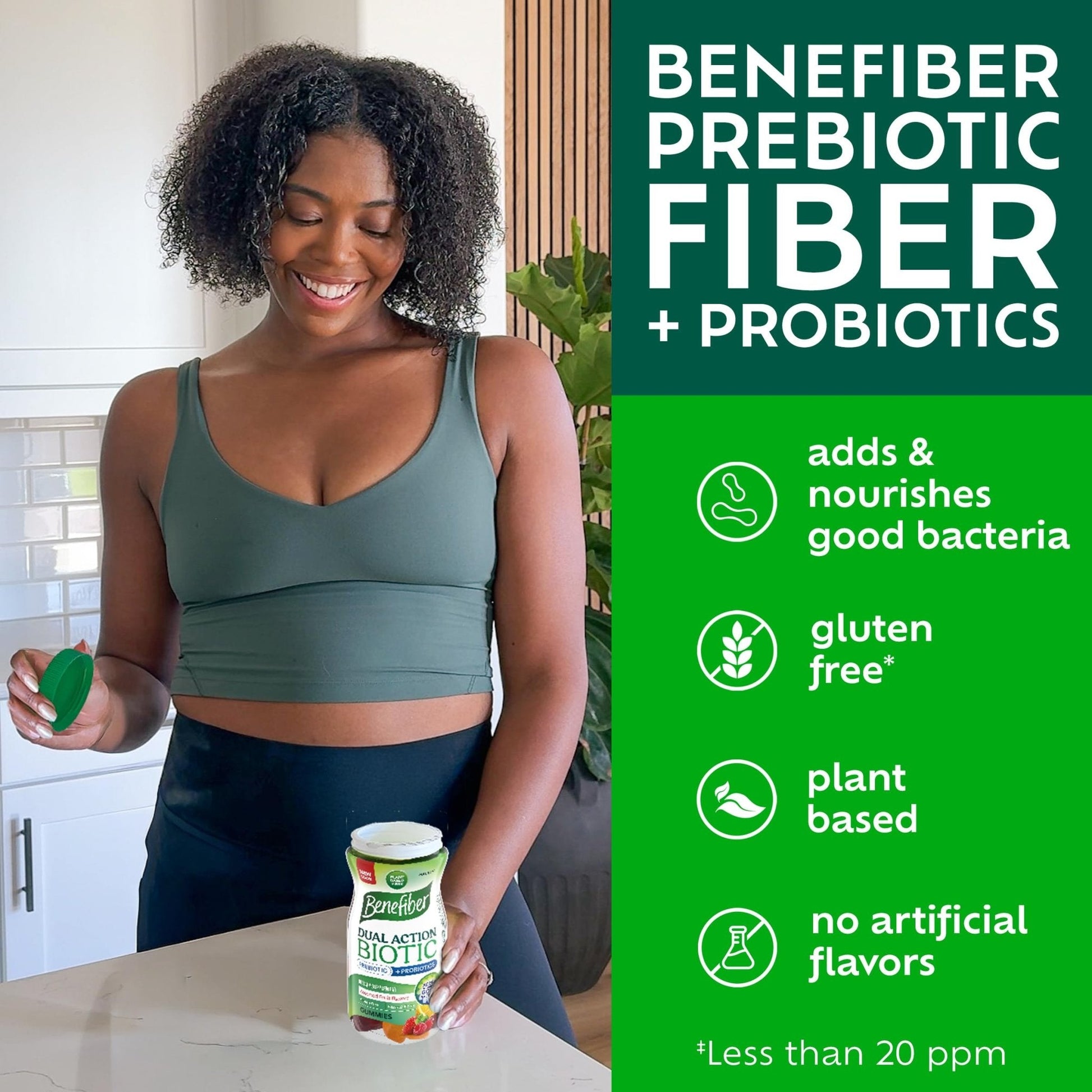 Benefiber Prebiotic Friendly Fiber Supplement Gummies with Probiotics for Digestive Health, Assorted Fruit Flavors - 50 Count - Maple Wellness Supplements