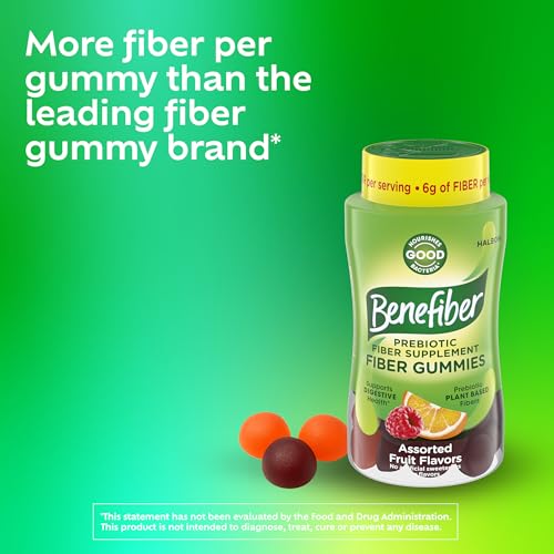 Benefiber Prebiotic GLP-1 Friendly Fiber Supplement Gummies for Digestive Health, Assorted Fruit Flavor - 81 Count - Maple Wellness Supplements