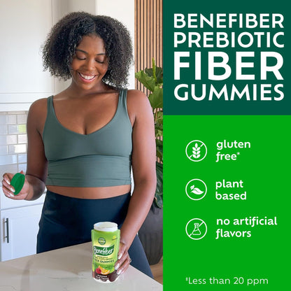 Benefiber Prebiotic GLP-1 Friendly Fiber Supplement Gummies for Digestive Health, Assorted Fruit Flavor - 81 Count - Maple Wellness Supplements