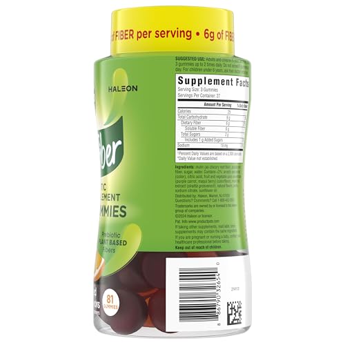 Benefiber Prebiotic GLP-1 Friendly Fiber Supplement Gummies for Digestive Health, Assorted Fruit Flavor - 81 Count - Maple Wellness Supplements