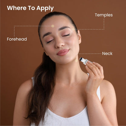 Benevita Migraine Relief Stick Roll-On – Organic, Natural, Cruelty-Free Headache Relief Roll-On – Peppermint, Spearmint, & Lavender Essential Oil Roller for Tension & Stress - Maple Wellness Supplements