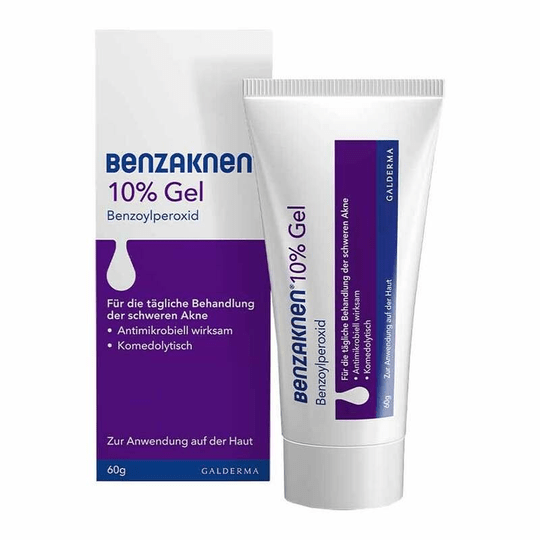 Benzaknen® 10% gel for moderate to severe acne, 60 g - Maple Wellness Supplements