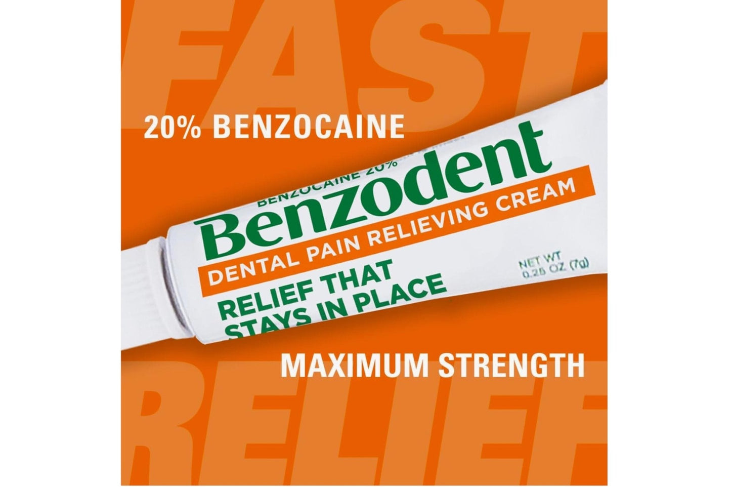 Benzodent Dental Pain Relieving Cream, 1 Ounce - Pack of 3 - Maple Wellness Supplements