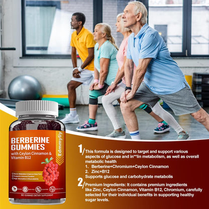 Berberine Gummies 1600mg with Ceylon Cinnamon Sugar Free High Potency Berberine - Maple Wellness Supplements