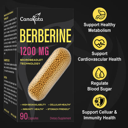 Berberine Supplement 1200mg Berberine HCL - High Bioavailability Microbeadlet - Maple Wellness Supplements