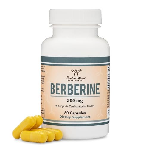 Berberine Supplement 500mg, 60 Capsules (Third Party Tested, Manufactured in The USA - Maple Wellness Supplements