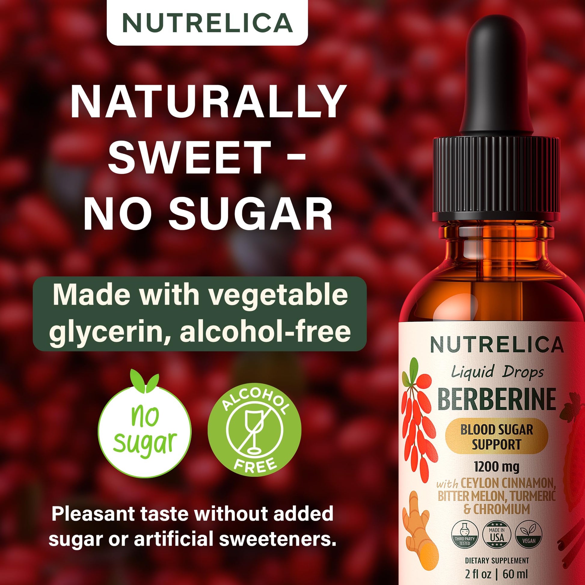 Berberine with Ceylon Cinnamon, Bitter Melon, Turmeric & Chromium – Blood Sugar Balance & Glucose Metabolism - Maple Wellness Supplements