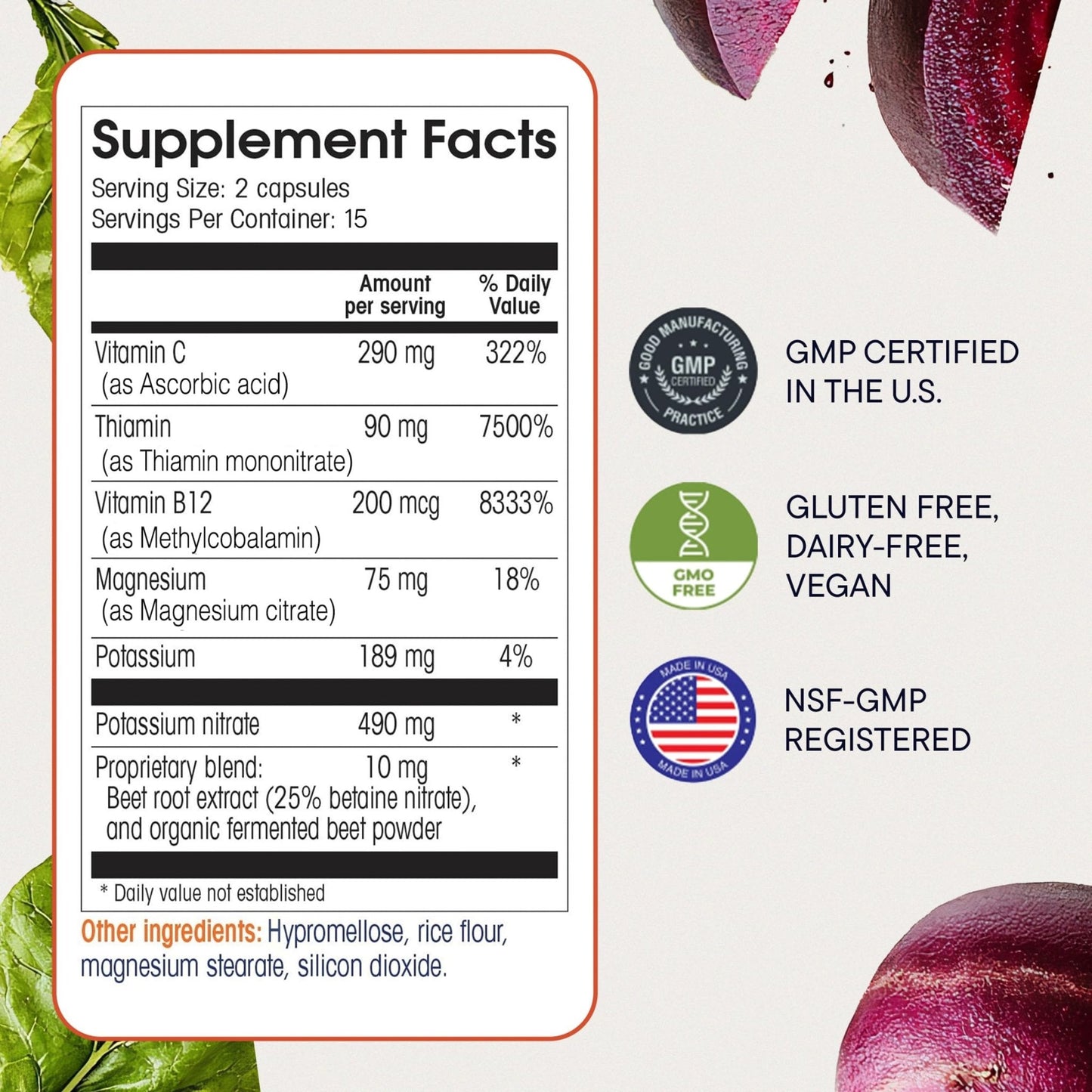 Berkeley Life Nitric Oxide Support Supplement - Nitric Oxide Booster for Men & Women - Blood Flow & Circulation with Beet Root Powder to Support Energy, - Maple Wellness Supplements