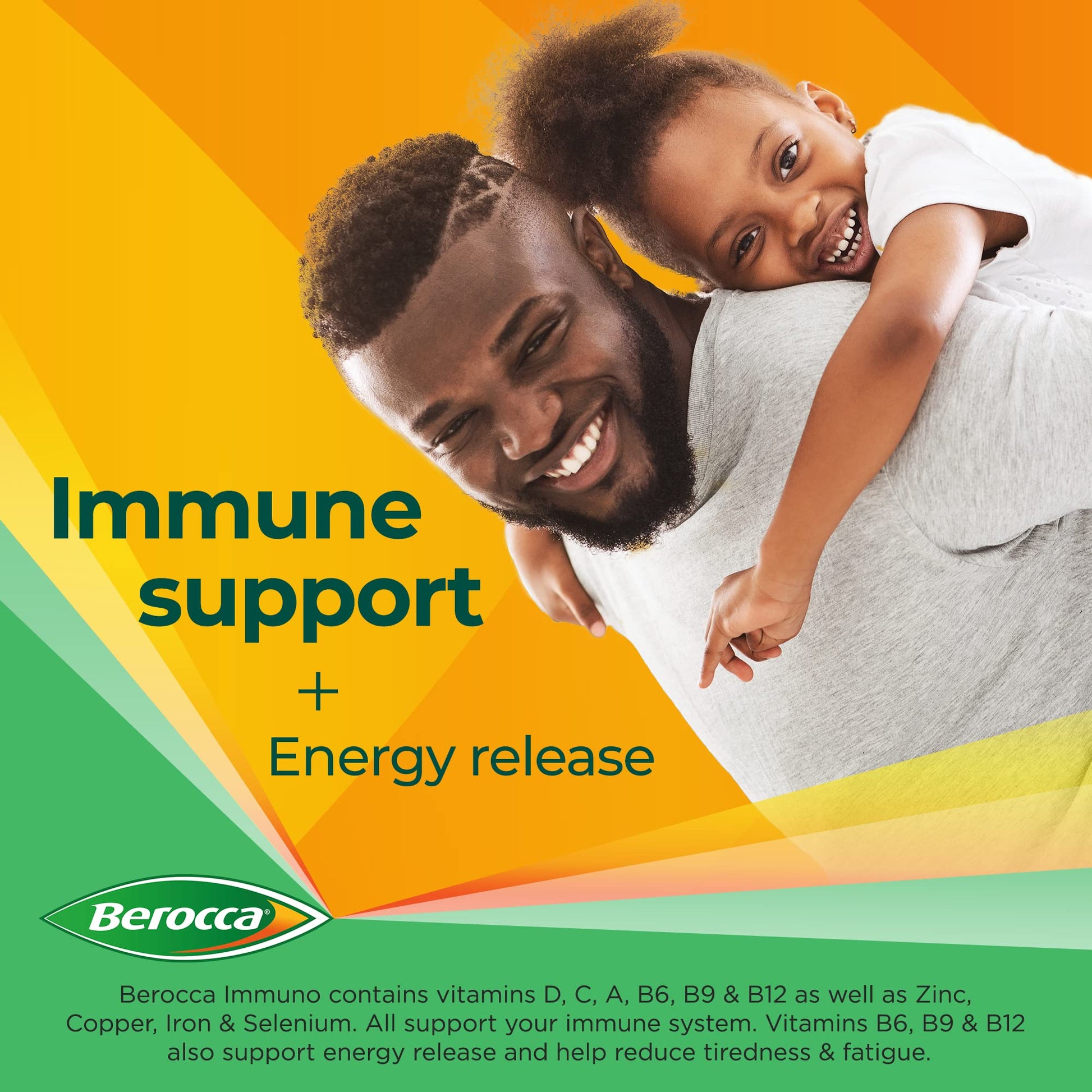 Berocca Immuno Effervescent Tablets, 11 Vitamins and Minerals, Including Vitamins D, C - Maple Wellness Supplements