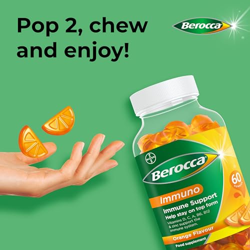 Berocca Immuno Gummy Vitamins, Orange Flavour, Bursting with Immune System - Maple Wellness Supplements