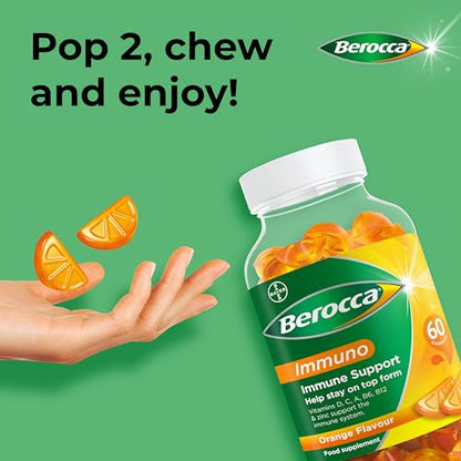Berocca Immuno Gummy Vitamins, Orange Flavour, Bursting with Immune System - Maple Wellness Supplements