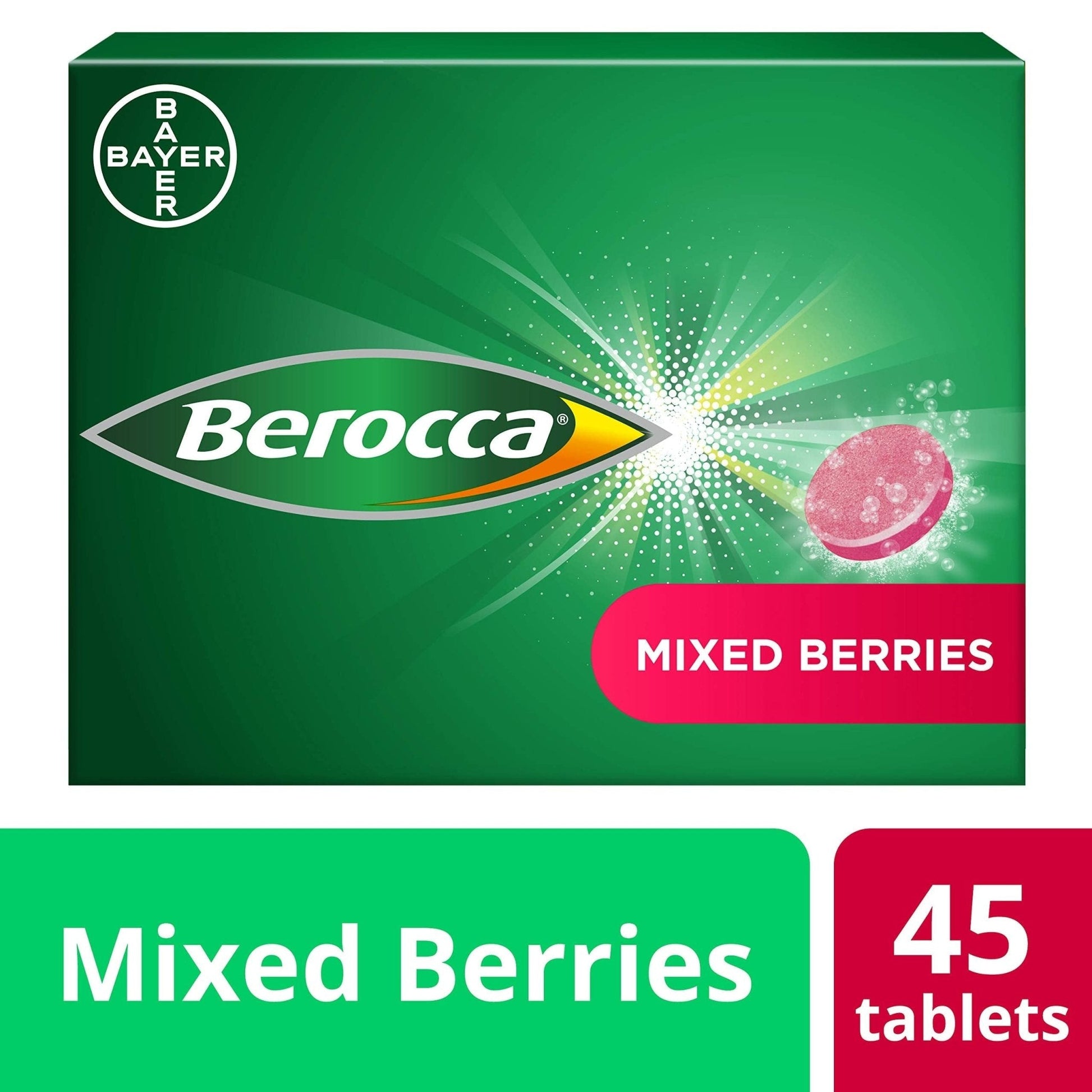 Berocca Vitamin C Effervescent Tablets, with Magnesium, Vitamin B12 and Vitamin B - Maple Wellness Supplements