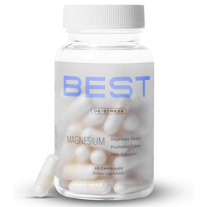 BEST Magnesium Glycinate Supplement for Women - High Absorption, Breakthrough for Sleep, Stress - Menopause Symptoms, Magnesium for Women Over 40 - Gentle on Stomach, Non-GMO, Vegan - 30 Day Supply - Maple Wellness Supplements
