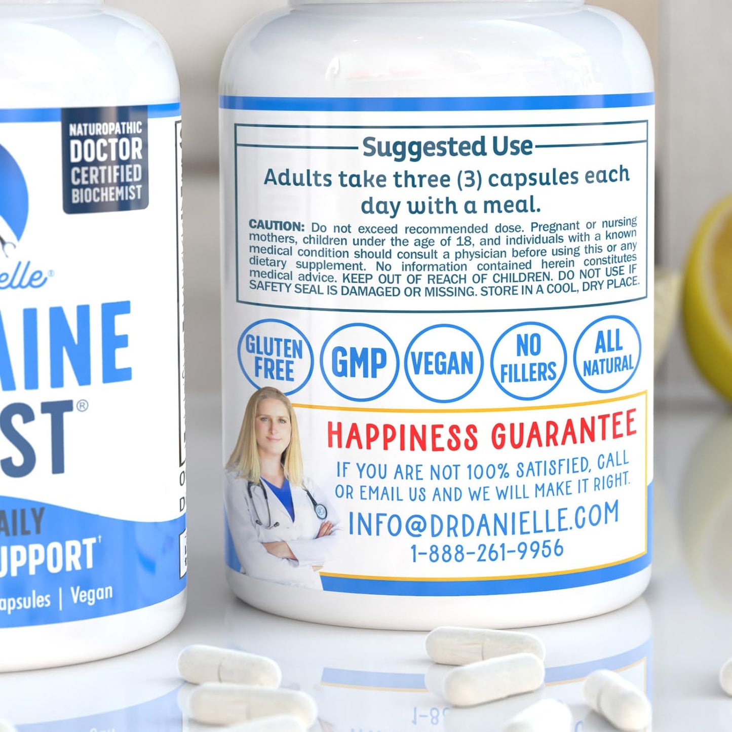 Best Migraine Relief Product with Magnesium - Migraine Assist Supplement with Quercetin, Feverfew, Butterbur, CoQ10 from Dr. Danielle, 90 Capsules - Maple Wellness Supplements
