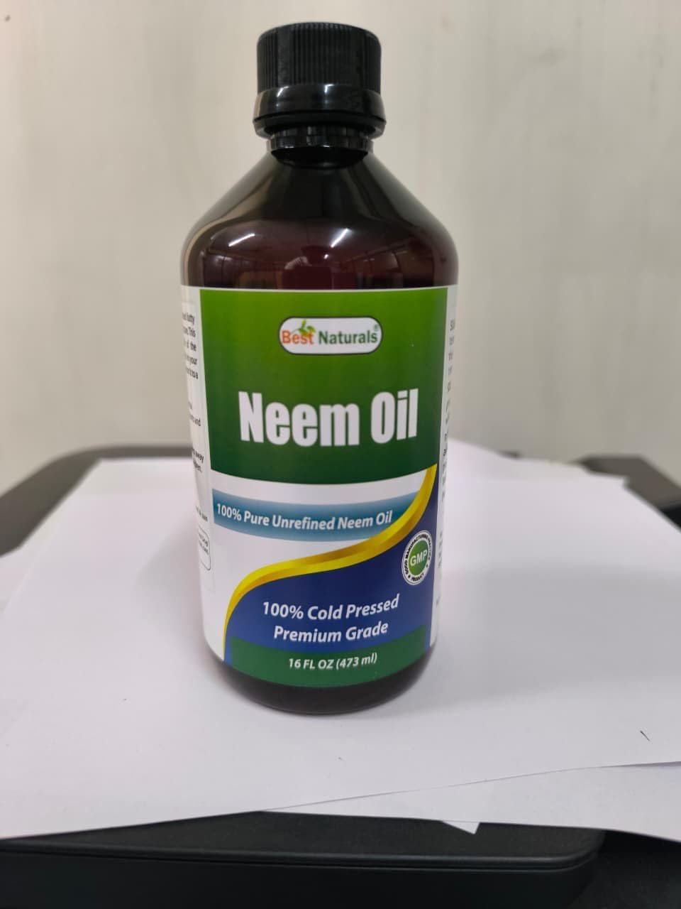 Best Naturals 100% Pure Neem Oil, 100% Cold Pressed and Unrefined - 16 OZ (1 Bottle) - Maple Wellness Supplements