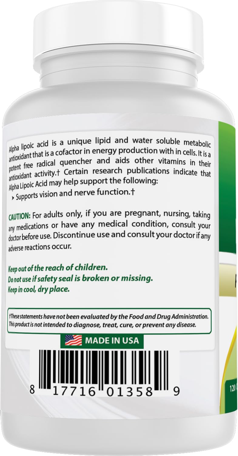 Best Naturals Alpha Lipoic Acid 300 mg 120 Capsules - Maple Wellness Supplements