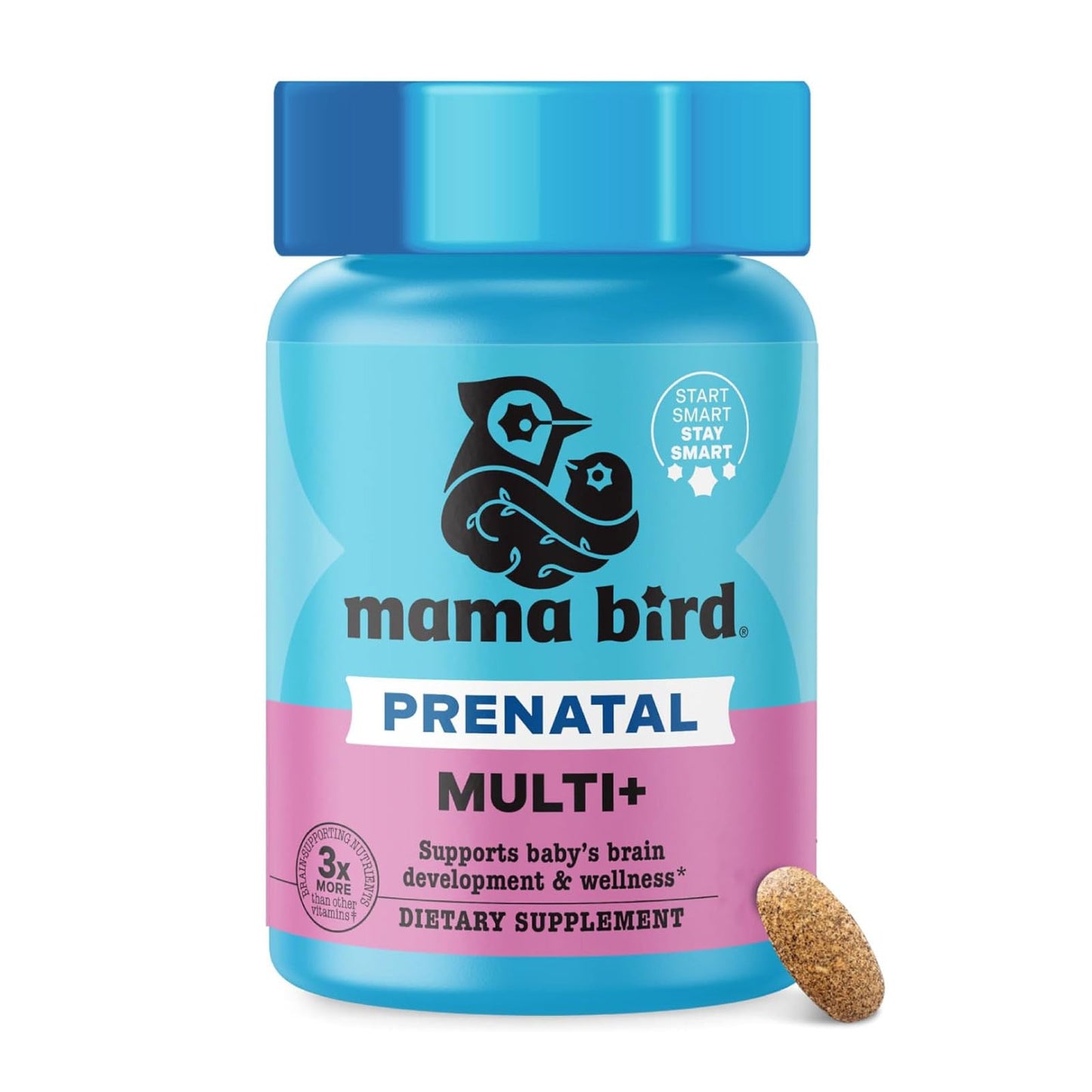 Best Nest Wellness - Mama Bird - Prenatal Multi+ (30 Servings) - Prenatal Vitamins for Women - Supports Baby Brain Health - Maple Wellness Supplements
